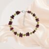 Ruby & Peridot Gemstone Beaded Bracelet ? Stylish Friendship Day Gift for Her - Image 3