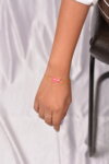 Elegant Butterfly Gold Micron Chain Bracelet with Red Pink Enamel - Image 6