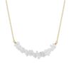 Clear Quartz Chip Bar Necklace Gold Plated April Birthstone - Image 2