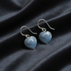 Blue Opal Earrings 925 Silver White Rhodium Plated Birthstone - Image 10