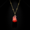 Raw Carnelian Necklace Gold Plated Leo Birthstone - Image 4