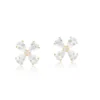 Gold-Plated Floral Cluster Stud Earrings - Image 5