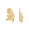 Leaf Stud Gold Silver Earrings: Classic Elegance - Image 5