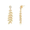 Leafy Tassel Earrings with Elegant Gold Detailing - Image 5