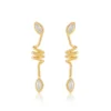 American Diamond Gold Earrings