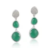 Elegant Green Onyx Pebble Drop Earrings in Sterling Silver | Stunning Natural Stone Jewelry - Image 5