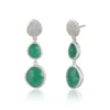 Elegant Green Onyx Pebble Drop Earrings in Sterling Silver | Stunning Natural Stone Jewelry