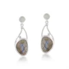 Sterling Silver Labradorite Vine Earrings | Delicate Curved Design with Stunning Natural Gemstones - Image 3