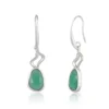 Green Onyx Sterling Silver Dangle Earrings ? Elegant Artisan Jewelry for a Sophisticated Look