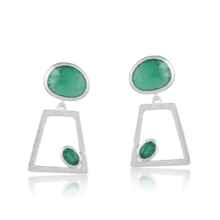 Green Onyx 925 Sterling Silver Earrings ? A Stunning Blend of Vibrant Elegance and Timeless Style