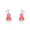 Violin Stud Silver Earrings - Image 3