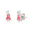 Violin Stud Silver Earrings