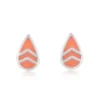 Teardrop Stud Silver Earrings - Image 2