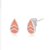 Teardrop Stud Silver Earrings
