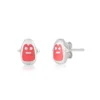 Playful Penguin Enamel Stud Silver Earrings
