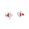 Fish-Stud Silver Earrings with Bold Red Enamel - Image 4