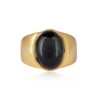 Bold Gold Ring with Black onyx Stone ? A Timeless Statement Piece - Image 2