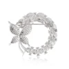 Exquisite Pearl and Pave Diamond Butterfly Brooch - Image 2