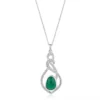 Curved Pendant Onyx Necklace Green Stone - Image 2