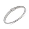 Silver Buckle Bangle With American Diamonds