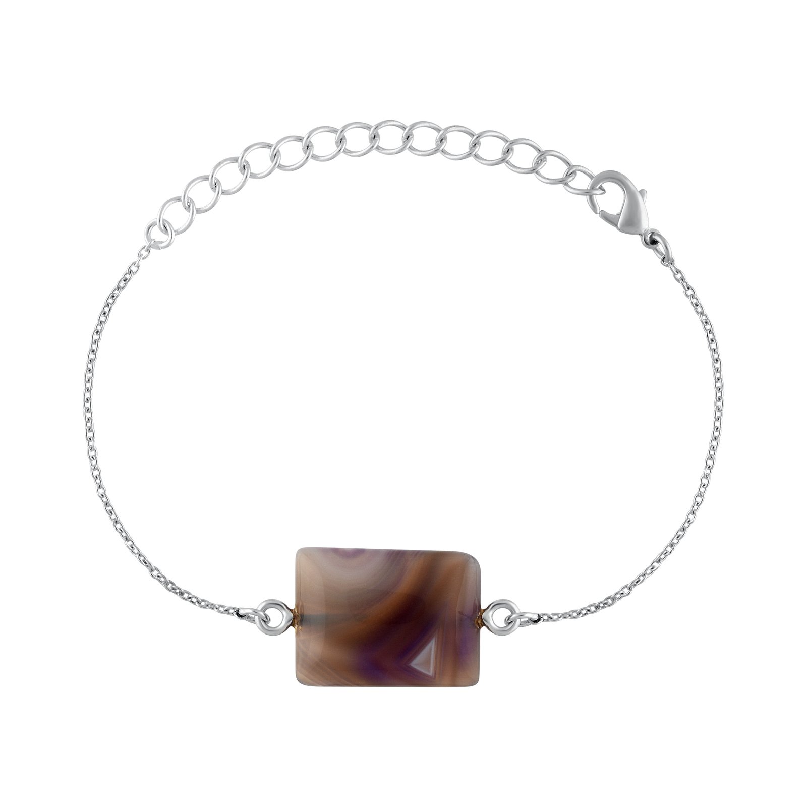DSC_1745-1.jpg Purple Agate Rectangle shape Gemstone bracelet - Image 1