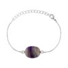Purple Agate Oval Shape Bracelet