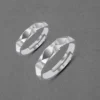Brawolite Diamond cut Couple Silver Rings - Image 2
