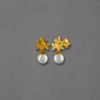 Elegance in Bloom: Sterling Silver Floral Drop Earrings - Image 3