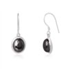 Hematite Gemstone Embedded Dangle Earrings