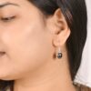 Hematite Gemstone Embedded Dangle Earrings - Image 4