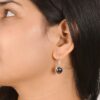 Hematite Gemstone Embedded Dangle Earrings - Image 6