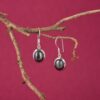 Hematite Gemstone Embedded Dangle Earrings - Image 2