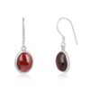 Dangle Earrings Nested with Garnet Gemstone - Image 2