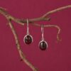 Dangle Earrings Nested with Garnet Gemstone - Image 3