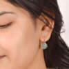 Aqua Chalcedony Gemstone Dangle Earrings - Image 5