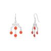 Carnelian Gemstone Embedded Dangle Earrings - Image 2