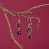 Amethyst Gemstone Embedded Dangle Earrings - Image 3