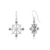 Crystal Quartz Gemstone Embedded Dangle Earrings - Image 3