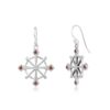 Garnet Gemstone Embedded with Dangle Earrings - Image 3