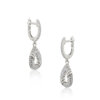 Teardrop Diamond Silver Earrings for Timeless Elegance - Image 3