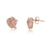 Heart-Shaped Stud Silver Earrings - Image 2