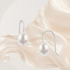 Minimalist Pearl Sterling Silver Stud Earrings - Image 4