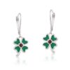 Four Light Green Leaf Clover Earrings