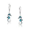 Undersea Elegance: Silver Seahorse Earrings - Image 2