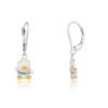 Duck Drop Dangle Silver Earrings - Image 2