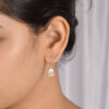 Duck Enamel Drop Dangle Silver Earrings - Image 2