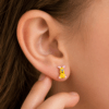 Handcrafted Silver Stud Earrings For Kids - Image 2