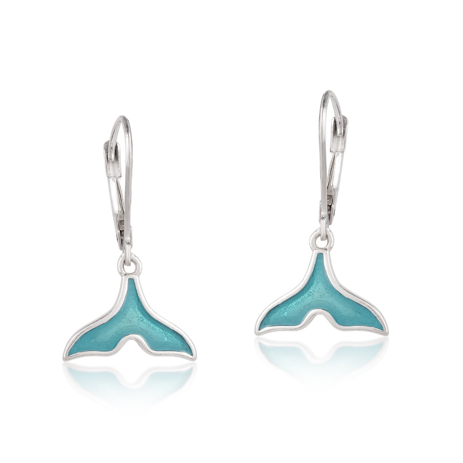 ER1295-SP-ENAMEL-1.jpg Whimsical Tails: Tail Charm Silver Earrings - Image 1