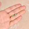 925 Sterling Silver Geometric Green Enamel Stud Earrings - Image 3