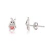 Adorable Bunny Skull-Themed Sterling Silver Stud Earrings with Enamel Detailing ? Unique and Playful Jewelry for Everyday Wear - Image 2